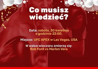 UFC Fight Night: Font vs Vera – zapowiedź i typy bukmacherskie
