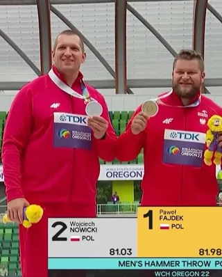 MŚ w Lekkoatletyce Oregon 2022: Fajdek z piątym tytułem, srebro dla Nowickiego!