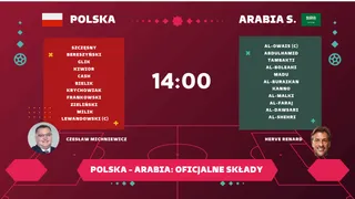 Polska - Arabia Saudyjska: Składy [Oficjalne]. Kto zagra?