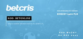 Betcris kod promocyjny 2026: BETONLINE. Bonus bez ryzyka!