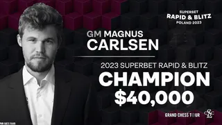 Magnus Carlsen wygrał Rapid i Blitz Poland 2023. Pokonał  Jana-Krzysztofa Dudę
