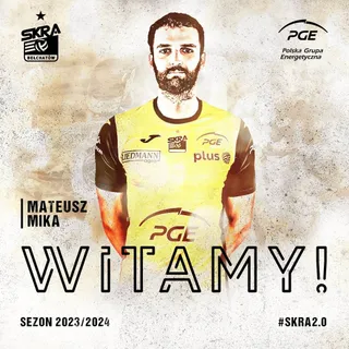 Mateusz Mika przyjmującym PGE Skry Bełchatów!