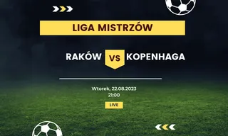 Raków Częstochowa - FC Kopenhaga: Typy, kursy (22.08.2023)