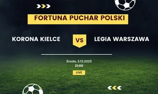 Korona Kielce - Legia Warszawa: Typy, kursy (6.12.2023)