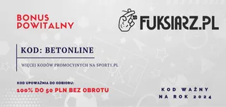 Fuksiarz kod promocyjny 2025: BETONLINE. Bonus na start dla nowych