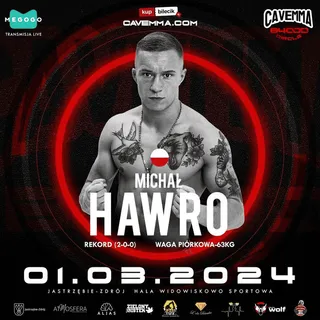 Michał Hawro zawalczy na gali CAVE MMA 4: Blood Circle