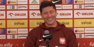 Robert Lewandowski z nietypowym pytaniem na konferencji prasowej