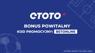 eTOTO kod bonusowy 807 PLN: BETONLINE. Bonus powitalny 2026