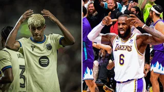 Korona dla nastolatka! Yamal kopiuje celebrację legendy NBA i wywołuje burzę