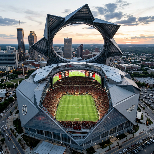 Mercedes-Benz Stadium — dach kwiat