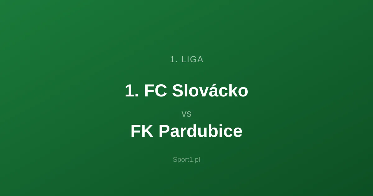 1. FC Slovácko - FK Pardubice: Typy bukmacherskie