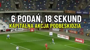 18 sekund, 6 podań i świetnie rozegrana akcja! Podbeskidzie Bielsko-Biała pokazało, jak szybko można wyjść