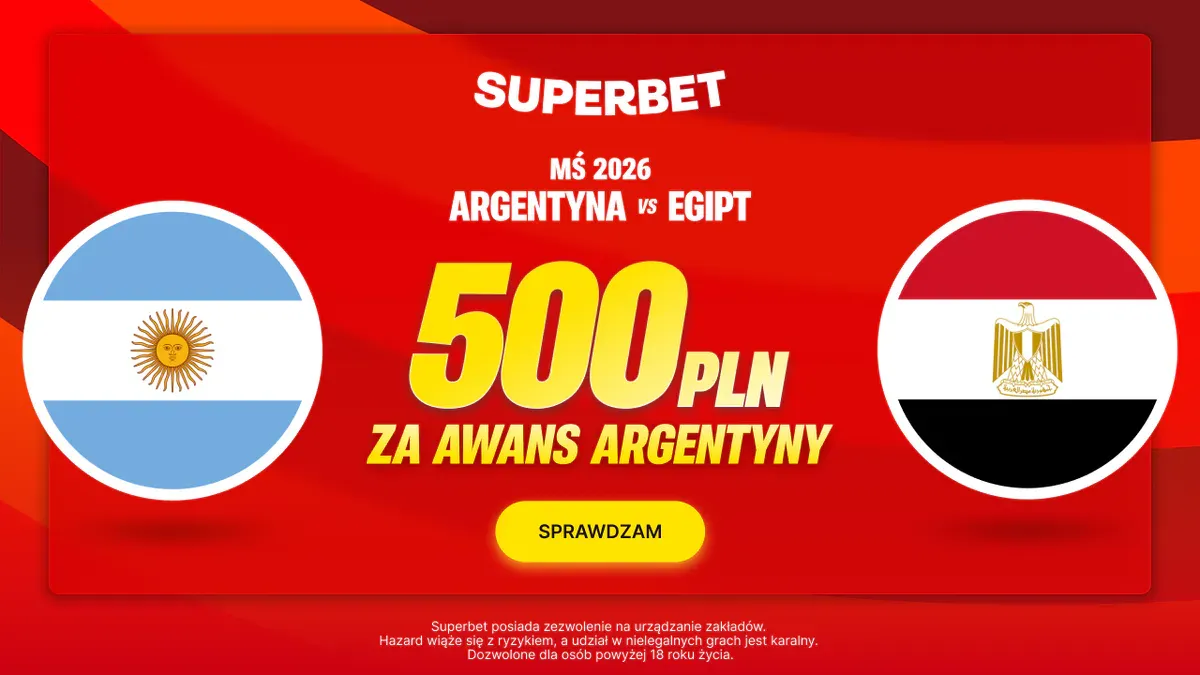500 PLN bonusu za awans Argentyny w meczu z Egiptem