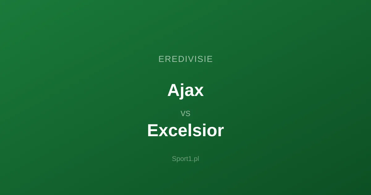 Ajax - Excelsior: Typy bukmacherskie