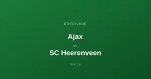 Ajax - SC Heerenveen: Typy bukmacherskie