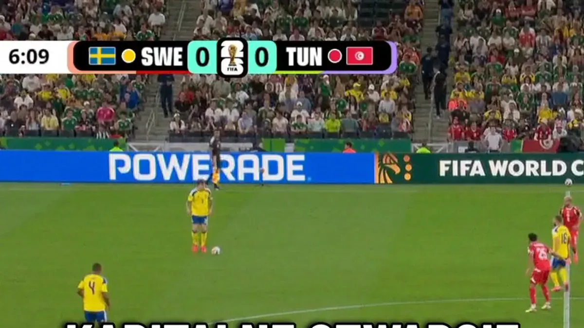 Ależ torpeda! Ależ gol! Ależ wejście Szwecji w mistrzostwa świata! Oglądaj online mecz Szwecja - Tunezja