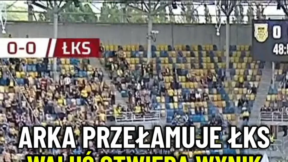 Arka Gdynia z golem na początku 2. połowy meczu z ŁKS! Filip Waluś z drugim golem w sezonie. Oglądaj online