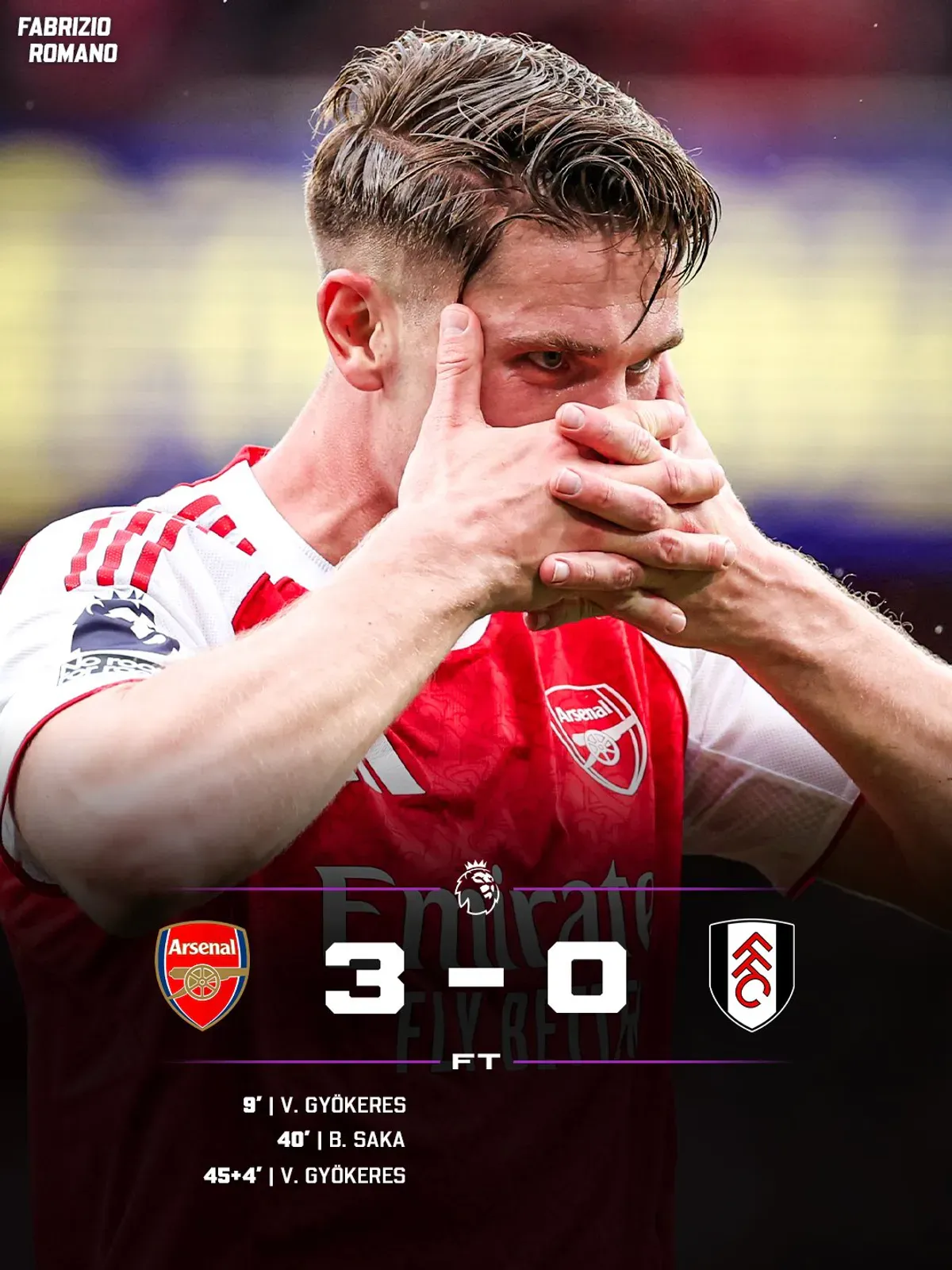 Arsenal wygrywa kluczowy mecz. Gyokeres i Saka bohaterami Kanonierów