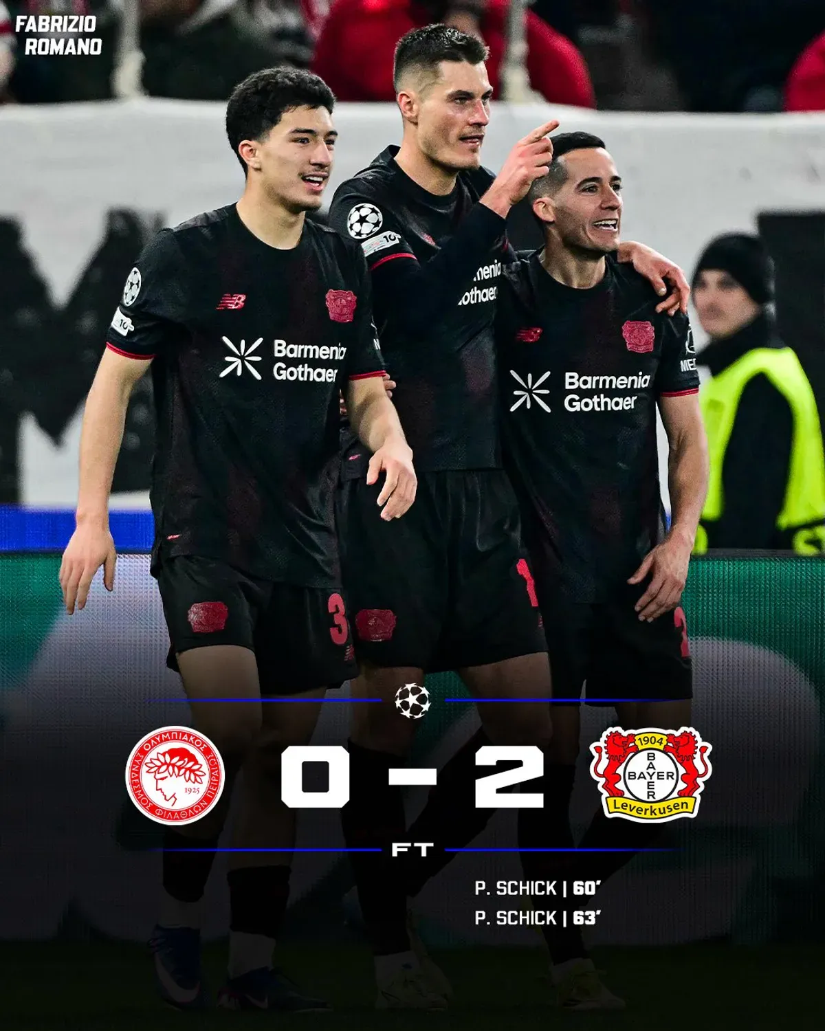 Bayer Leverkusen wygrywa dzięki bramce Patrika Schicka