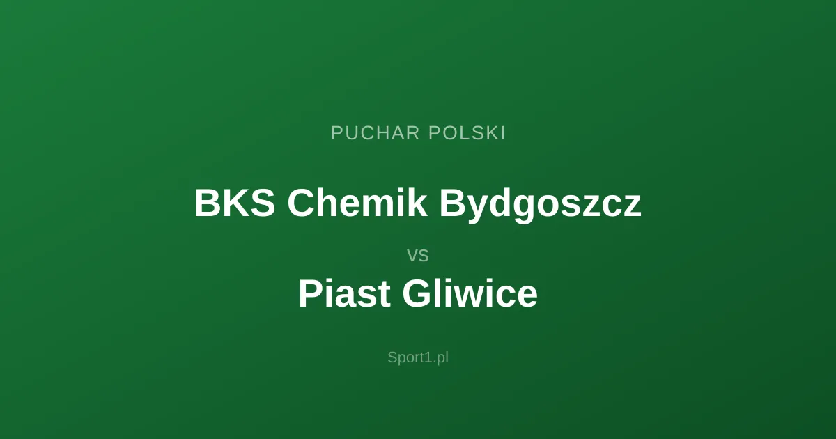 BKS Chemik Bydgoszcz - Piast Gliwice: Typy bukmacherskie