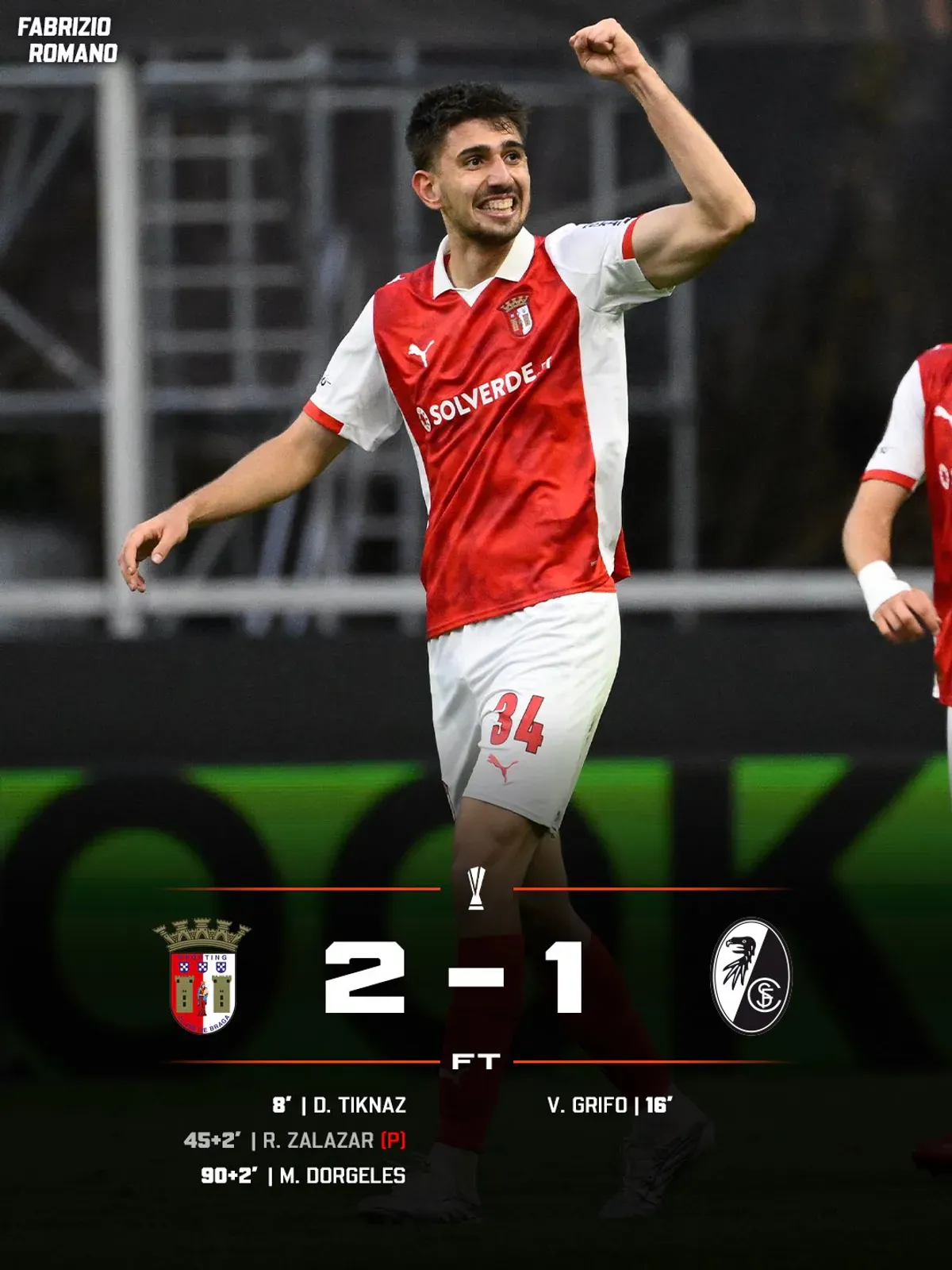 Braga bliżej wielkiego finału. Freiburg pokonany w pierwszym meczu półfinałowym