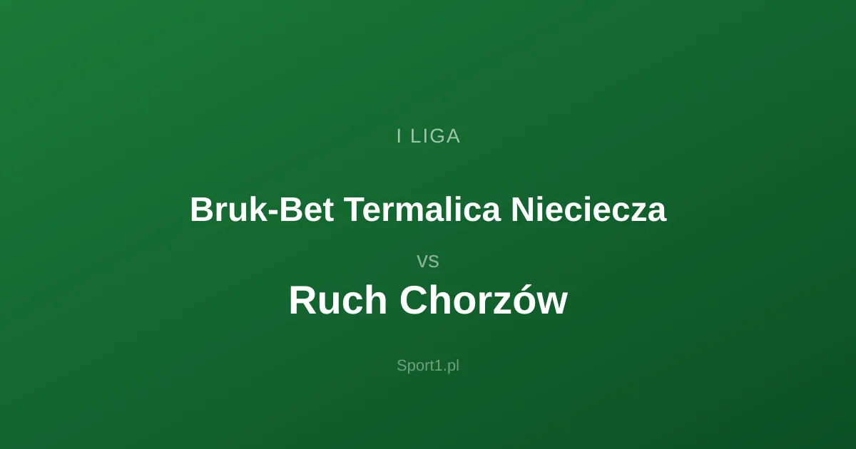 Bruk-Bet Termalica Nieciecza - Ruch Chorzów: Typy bukmacherskie