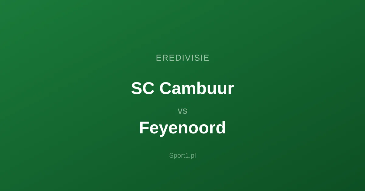 SC Cambuur - Feyenoord: Typy bukmacherskie
