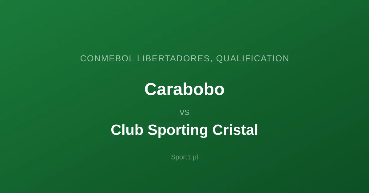 Carabobo - Club Sporting Cristal: Typy bukmacherskie