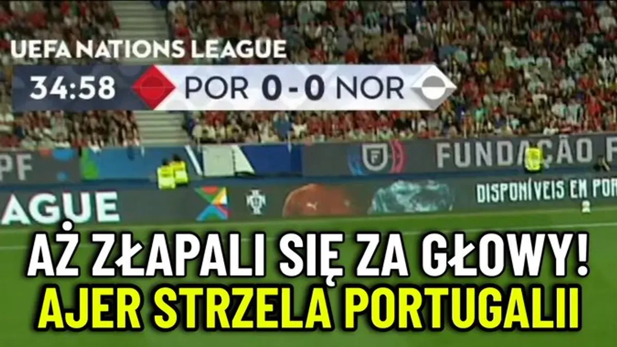 Co za gol! Kristoffer Ajer fantastycznym strzałem dał prowadzenie Norwegii w meczu z Portugalią. Oglądaj