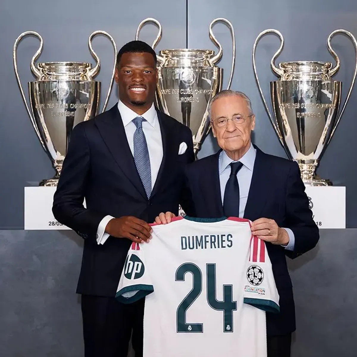 Denzel Dumfries oficjalnie w Realu Madryt. Florentino Pérez zaprezentował nowy nabytek