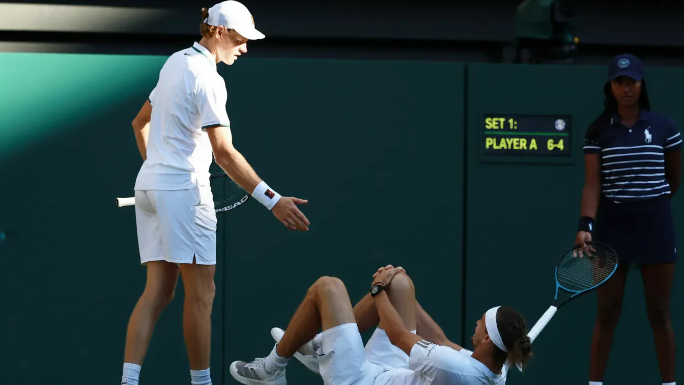 Dramatyczny upadek w finale Wimbledonu. Zverev nie wytrzymał, te słowa usłyszał Sinner