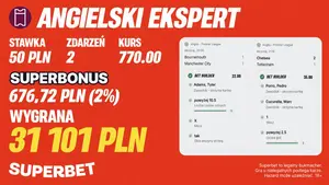 Ekspert Premier League w Superbet! Gracz zarobił na dwóch meczach ponad 31.000 PLN!