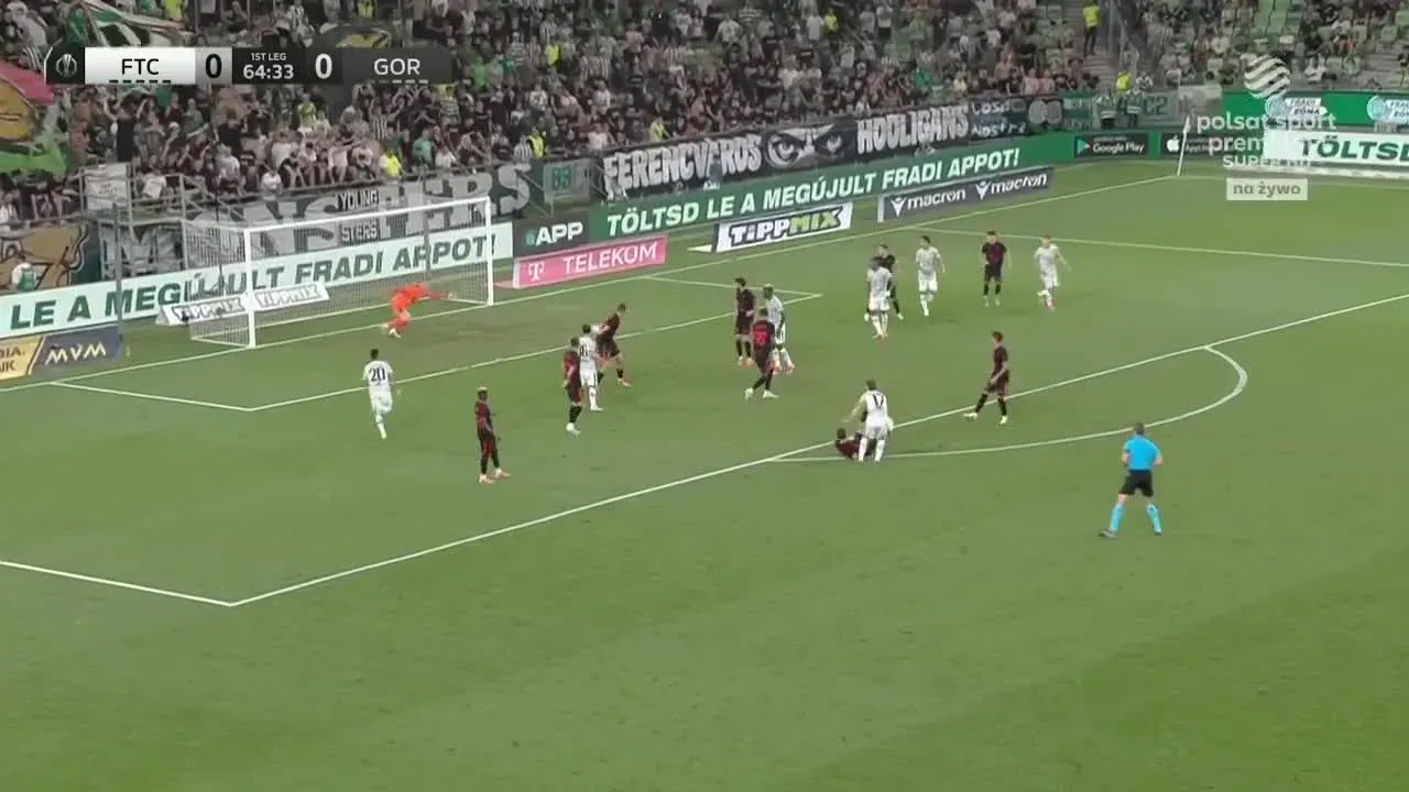 Ferencvárosi TC 1-0 Górnik Zabrze Corbu niestety