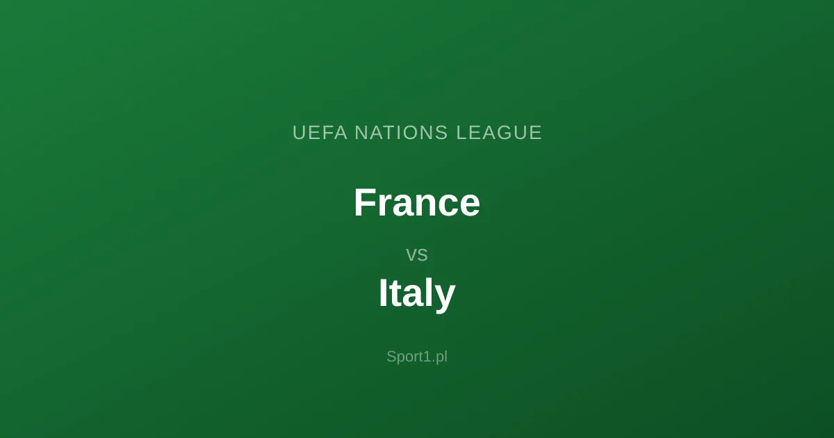 France - Italy: Typy bukmacherskie