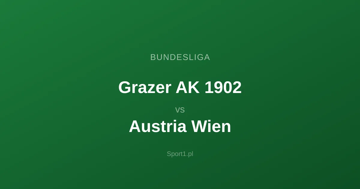 Grazer AK 1902 - Austria Wien: Typy bukmacherskie