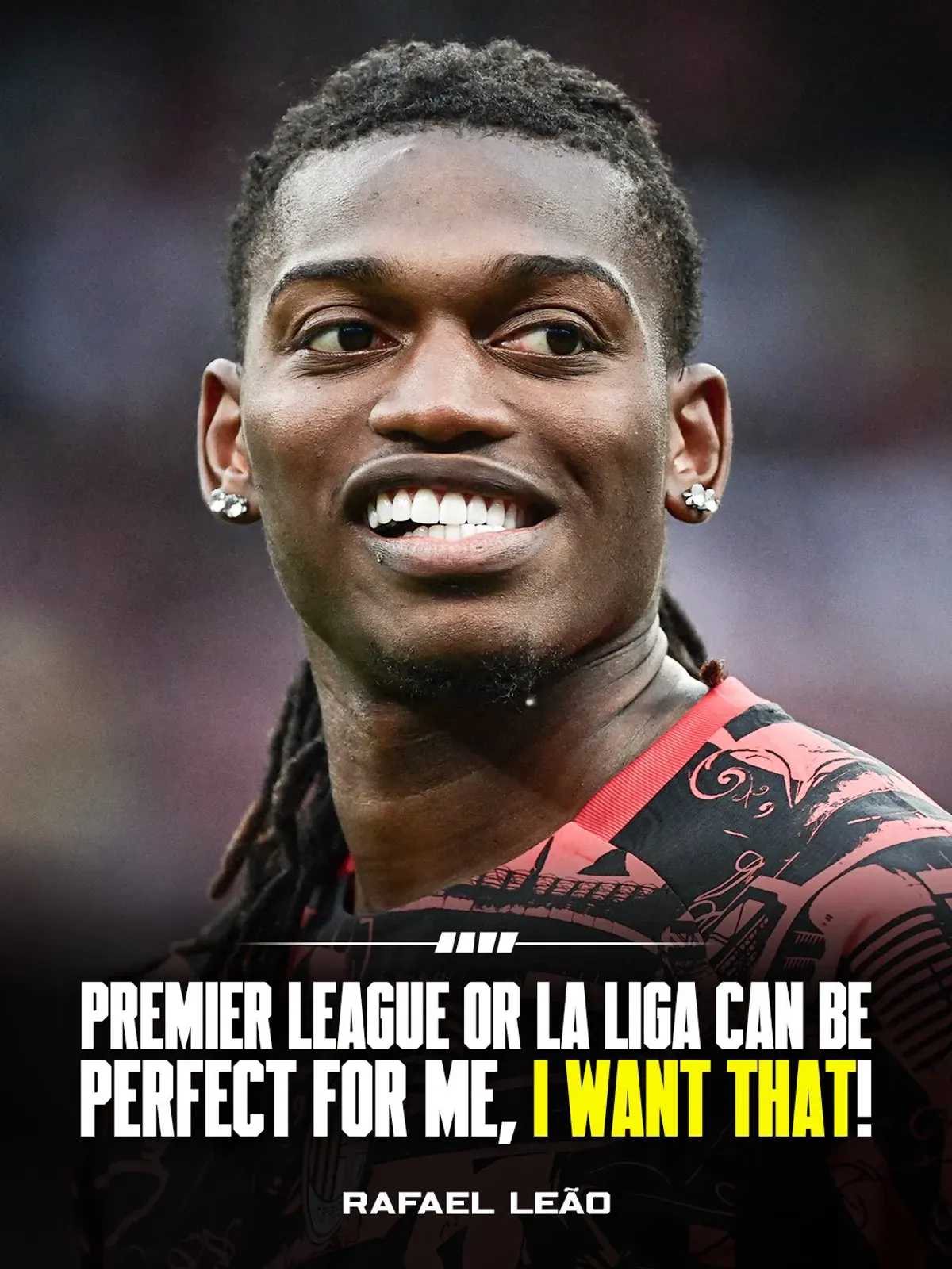 Gwiazdor AC Milan ogłasza sensacyjną decyzję. Rafael Leao chce odejść i wskazał wymarzony kierunek