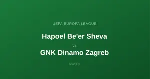Hapoel Be'er Sheva - GNK Dinamo Zagreb: Typy bukmacherskie