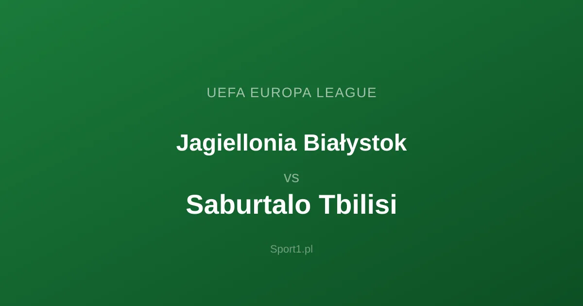 Jagiellonia Białystok - Saburtalo Tbilisi: Typy bukmacherskie
