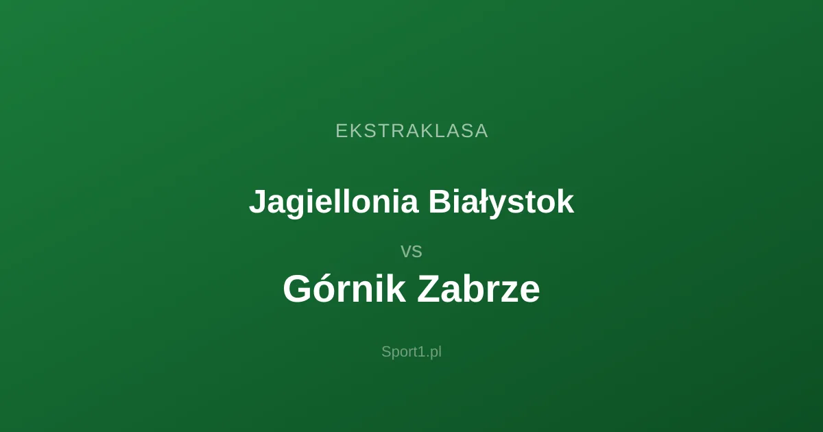 Jagiellonia Białystok - Górnik Zabrze: Typy bukmacherskie