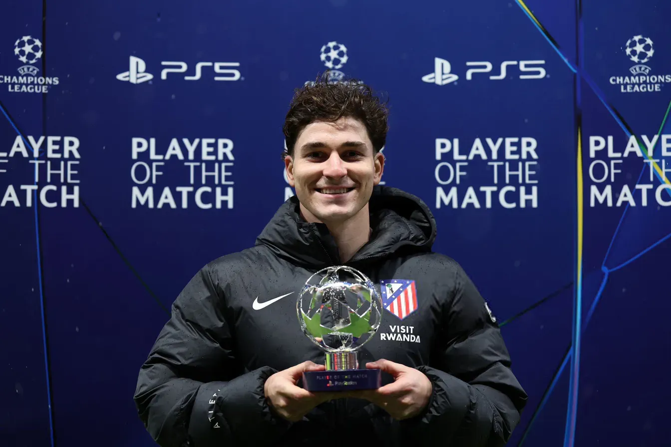Julian Alvarez błyszczy w barwach Atletico Madryt. Argentyńczyk doceniony przez UEFA