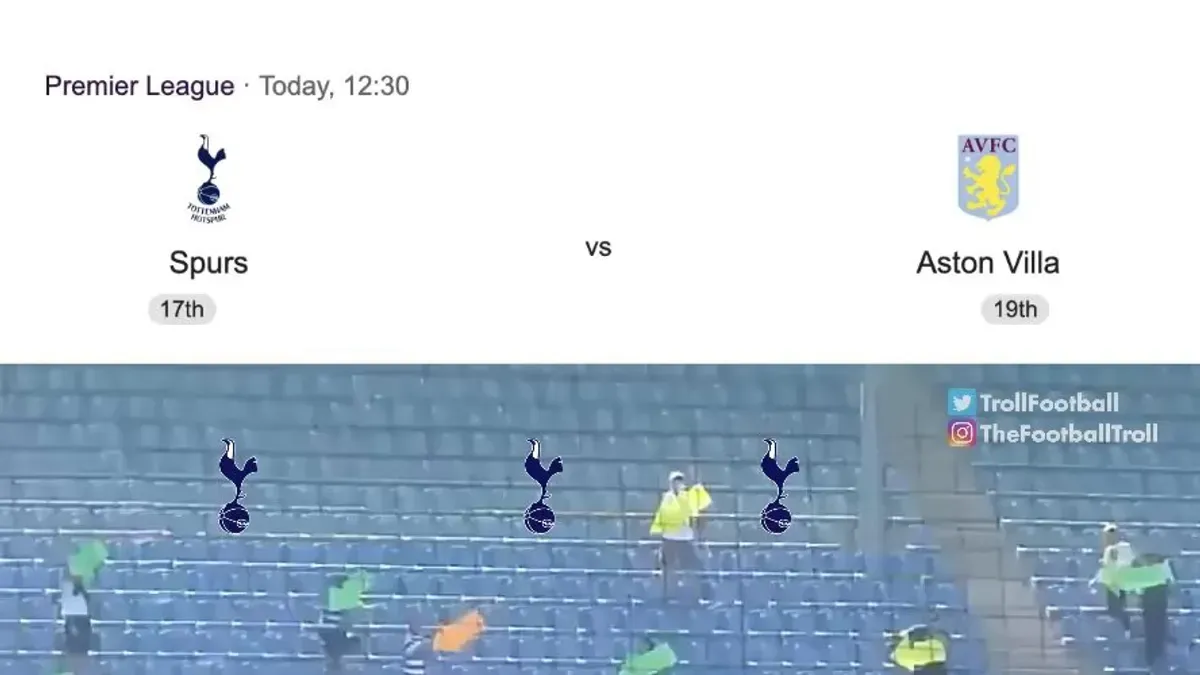 Kibice Tottenhamu za bramką Ziona Suzukiego