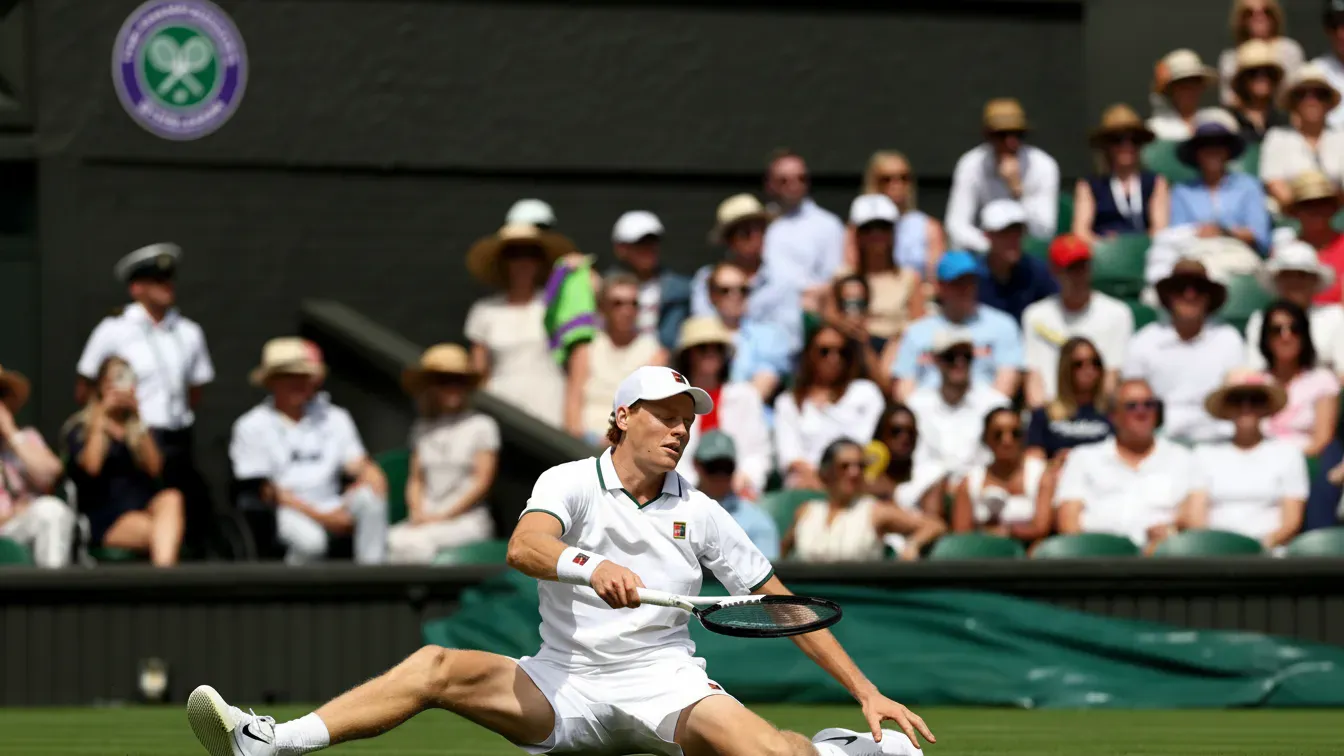 Krew na korcie w Londynie. Dramatyczne sceny z udziałem lidera rankingu na Wimbledonie