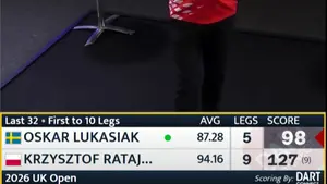 Krzysztof Ratajski w 1/8 finału UK Open! Zobaczcie świetną końcówkę Polaka Kolejne mecze turnieju możecie oglądać w CANA