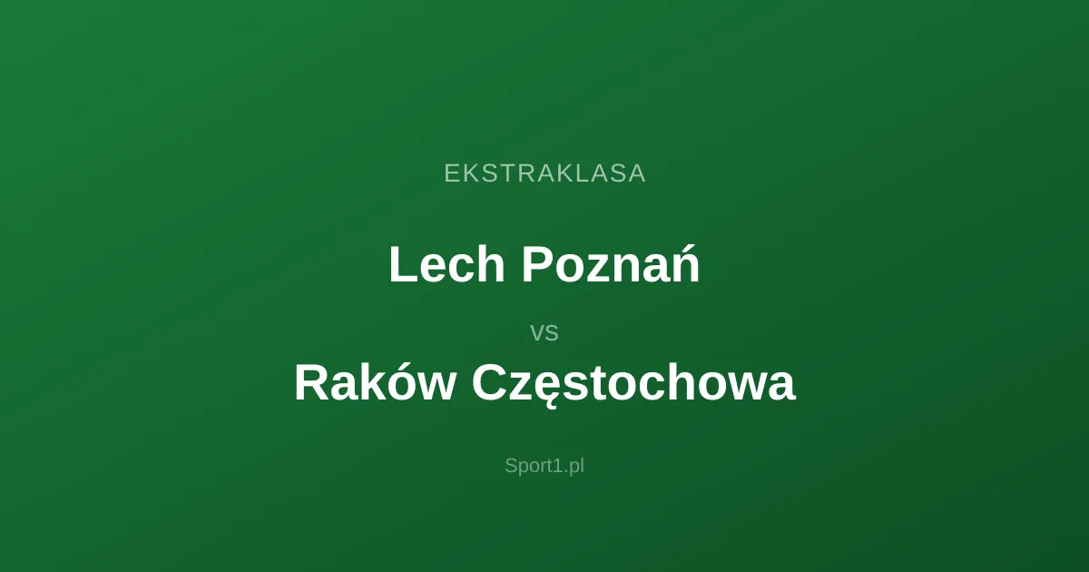Lech Poznań - Raków Częstochowa: Typy bukmacherskie