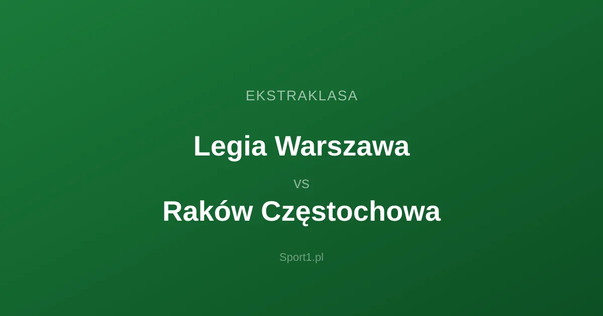 Legia Warszawa - Raków Częstochowa: Typy bukmacherskie