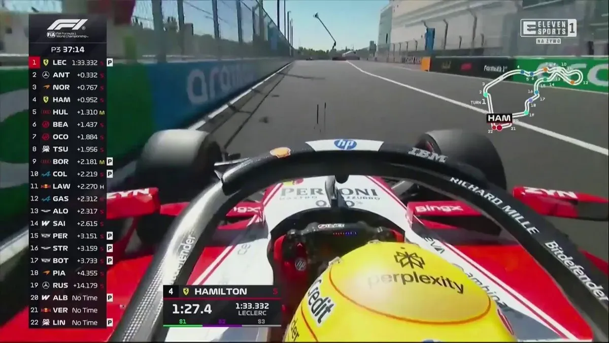 Lewis. Próbował ile sił, ale czy to był najlepszy pomysł? Najszybszy w 3. treningu okazał się Kimi Antonelli!