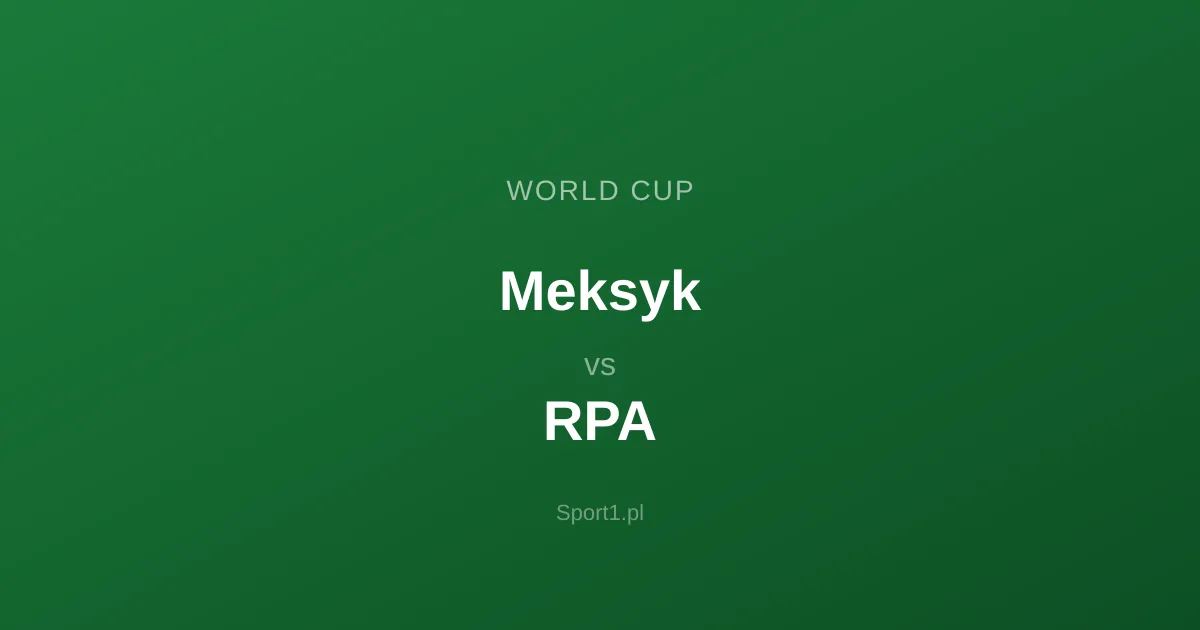 Meksyk - RPA: Typy bukmacherskie