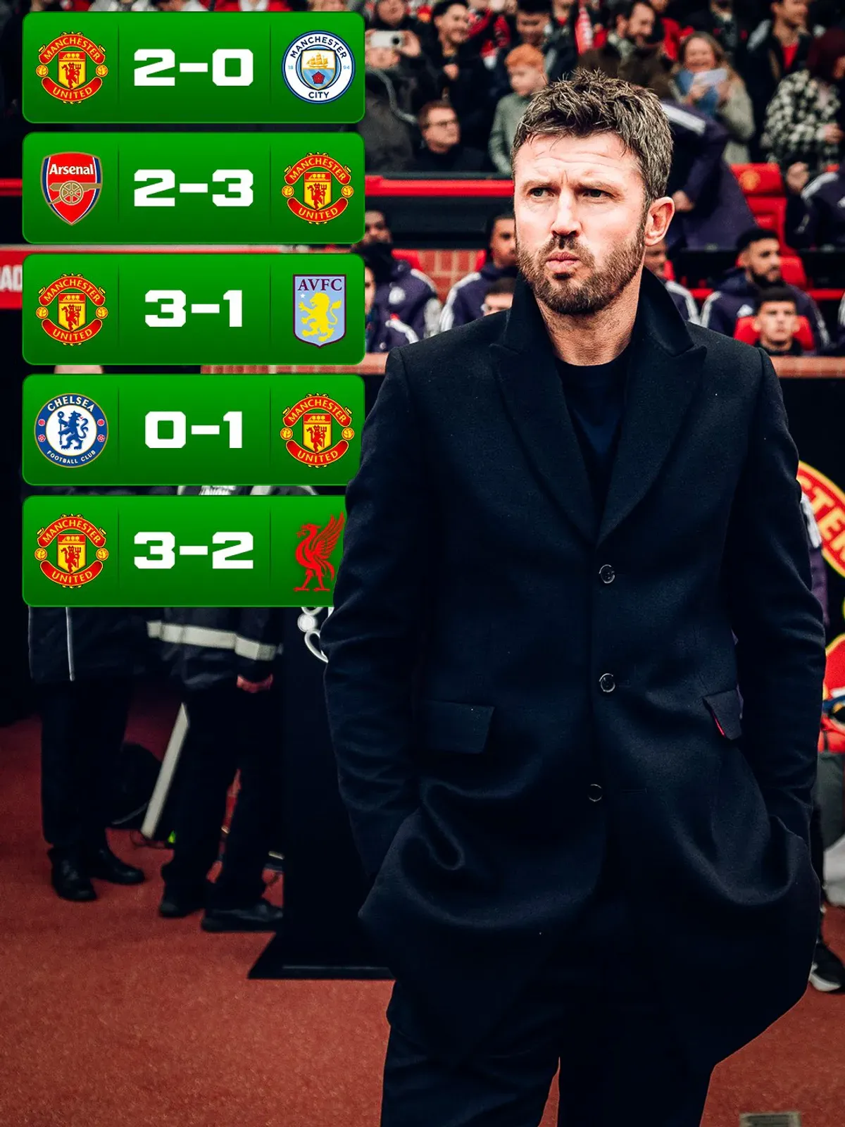 Michael Carrick podbija Premier League. Niesamowita seria trenera Manchesteru United