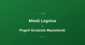 Miedź Legnica - Pogoń Grodzisk Mazowiecki: Typy bukmacherskie