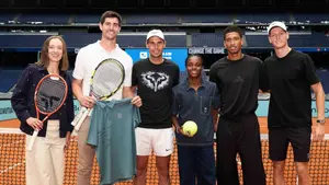 Nadal, Świątek i Bellingham na korcie w nietypowym miejscu. Kibice przecierali oczy ze zdumienia
